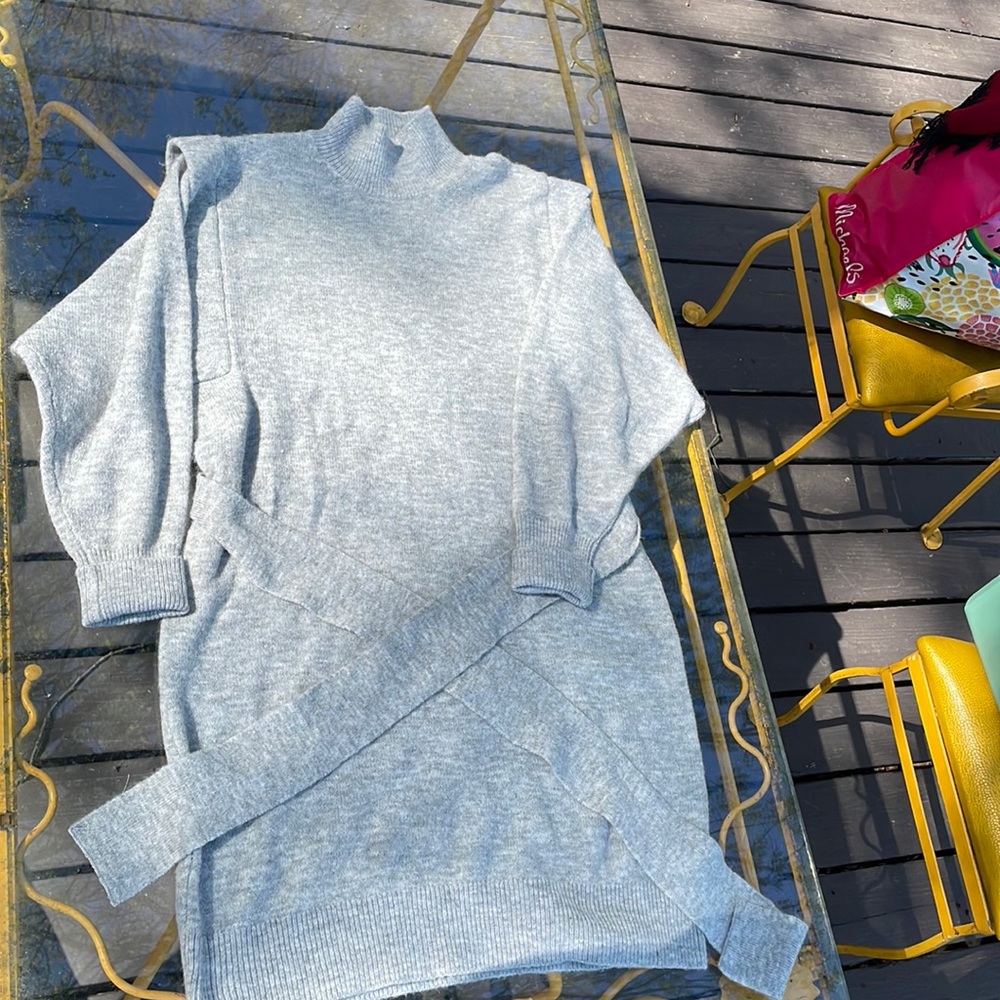 Prologue bring grey sweater dress long sleeve